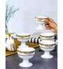 Porcelain Footed Bowl Set of 6pcs
