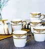 Porcelain Gold Coffee/Tea Mug Set of 6pcs