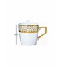 Porcelain Gold Coffee/Tea Mug Set of 6pcs