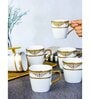 Porcelain Gold Coffee/Tea Mug Set of 6pcs