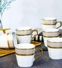 Porcelain Gold Coffee/Tea Mug Set of 6pcs