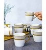 Porcelain Gold Coffee/Tea Mug Set of 6pcs