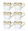 Porcelain Gold Coffee/Tea Mug Set of 6pcs