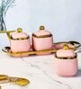 Porcelain Kenia Server set with Spoon & Tray set of 7pcs