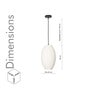 Porcelain Modern Single-Light Ceiling Pendant Lamp With White Fabric Shade