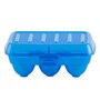 Portable 6 Eggs Blue Plastic Egg Tray