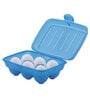 Portable 6 Eggs Blue Plastic Egg Tray