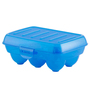 Portable 6 Eggs Blue Plastic Egg Tray