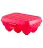 Portable 6 Eggs Pink Plastic Egg Tray