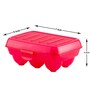 Portable 6 Eggs Pink Plastic Egg Tray