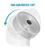 Assorted Portable Folding Desk Fan Rechargeable 3-Speed Personal, 180 Adjustable Tilt, USB-C Charging, Quiet Brushless Motor