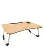 Portable Laptop Table With Cup Holder In New Wood Finish
