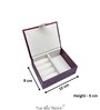 Maroon Portable Ring Plus Plain Storage Box Organizer