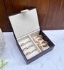 Brown Portable Ring Plus Plain Storage Box Organizer