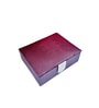 Maroon Portable Ring Plus Plain Storage Box Organizer