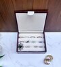 Maroon Portable Ring Storage Box Organizer
