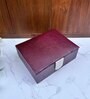Maroon Portable Ring Storage Box Organizer