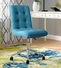 Fuzzy Fabric Guest Chair in Blue Colour