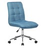 Fuzzy Fabric Guest Chair in Blue Colour