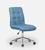 Fuzzy Fabric Guest Chair in Blue Colour