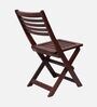 Portico Solid Wood Folding Chair In Brown Finish (Set of 2)