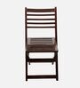 Portico Solid Wood Folding Chair In Brown Finish (Set of 2)