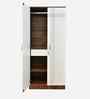 Portland 2 Door Wardrobe With In Dusky Basalt And Ceramic White Finish