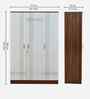 Portland 3 Door Wardrobe With Drawer In Dusky Basalt And Ceramic White Finish