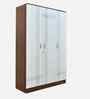 Portland 3 Door Wardrobe With Drawer In Dusky Basalt And Ceramic White Finish