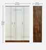 Portland 3 Door Wardrobe With Drawer In Dusky Basalt And Ceramic White Finish