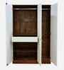 Portland 3 Door Wardrobe With Drawer In Dusky Basalt And Ceramic White Finish