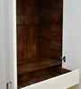 Portland 3 Door Wardrobe With Drawer In Dusky Basalt And Ceramic White Finish