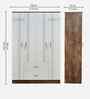 Portland 4 Door Wardrobe With Drawer In Dusky Basalt And Ceramic White Finish