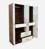 Portland 4 Door Wardrobe With Drawer In Dusky Basalt And Ceramic White Finish