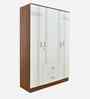 Portland 4 Door Wardrobe With Drawer In Dusky Basalt And Ceramic White Finish