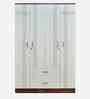 Portland 4 Door Wardrobe With Drawer In Dusky Basalt And Ceramic White Finish