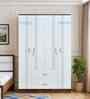 Portland 4 Door Wardrobe With Drawer In Dusky Basalt And Ceramic White Finish