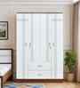 Portland 4 Door Wardrobe With Drawer In Dusky Basalt And Ceramic White Finish
