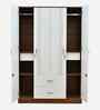 Portland 4 Door Wardrobe With Drawer In Dusky Basalt And Ceramic White Finish