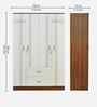 Portland 4 Door Wardrobe With Drawer In Dusky Basalt And Ceramic White Finish