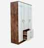 Portland 4 Door Wardrobe With Drawer In Dusky Basalt And Ceramic White Finish