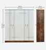 Portland 4 Door Wardrobe With Drawer In Dusky Basalt And Ceramic White Finish