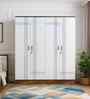 Portland 4 Door Wardrobe With Drawer In Dusky Basalt And Ceramic White Finish