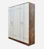 Portland 4 Door Wardrobe With Drawer In Dusky Basalt And Ceramic White Finish