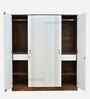 Portland 4 Door Wardrobe With Drawer In Dusky Basalt And Ceramic White Finish