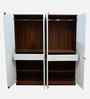 Portland 4 Door Wardrobe With Drawer In Dusky Basalt And Ceramic White Finish
