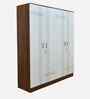 Portland 4 Door Wardrobe With Drawer In Dusky Basalt And Ceramic White Finish