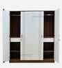 Portland 4 Door Wardrobe With Drawer In Dusky Basalt And Ceramic White Finish