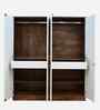 Portland 4 Door Wardrobe With Drawer In Dusky Basalt And Ceramic White Finish