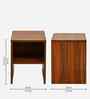 Portland Bedside Table In Planked Oak Dark Finish